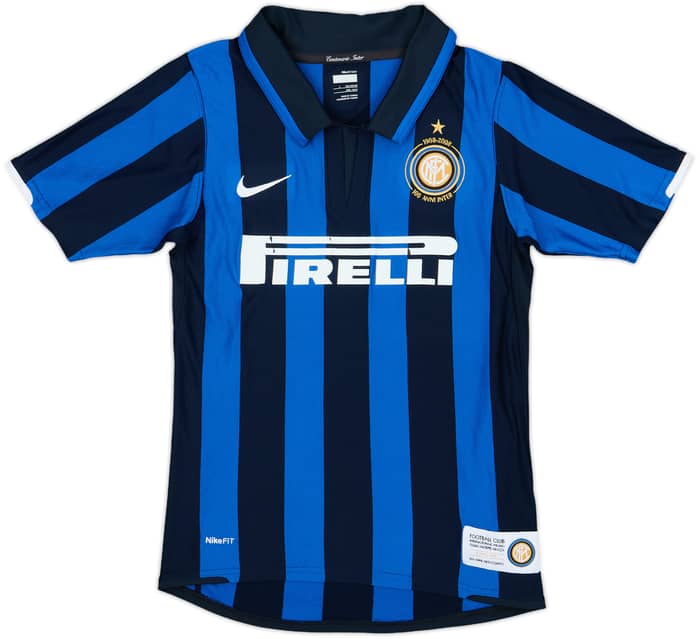2007-08 Inter Milan Centenary Home Shirt - 6/10 - (L.Boys)