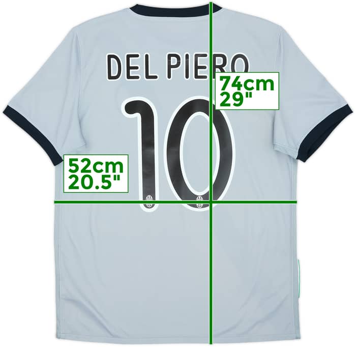 2009-10 Juventus Away Shirt Del Piero #10 - 7/10 - (M)