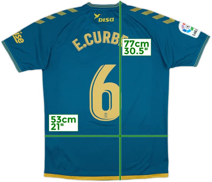 2021-22 Las Palmas Away Shirt E. Curbelo #6 - 8/10 - (L)