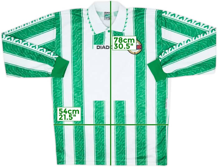 1996-98 Rapid Vienna Home L/S Shirt - 9/10 - (XL)