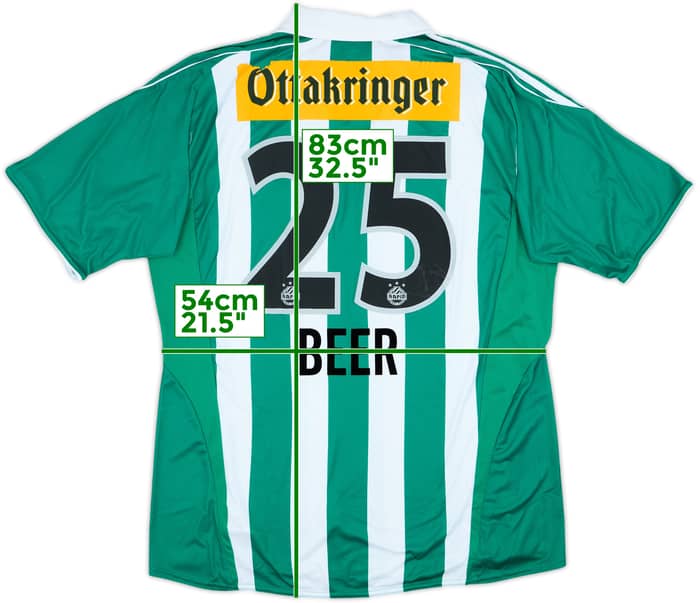 2010-11 Rapid Vienna Signed Away Shirt Beer #25 - 6/10 - (XL)