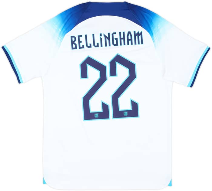 2022-23 England Home Shirt Bellingham #22 - 5/10 - (M)