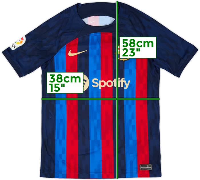 2022-23 Barcelona Home Shirt - 9/10 - (M.Boys)