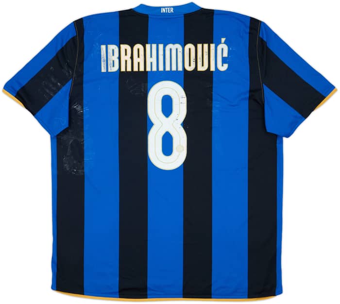 2008-09 Inter Milan Home Shirt Ibrahimovic #8 - 4/10 - (XXL)