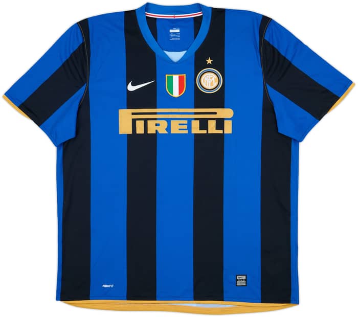 2008-09 Inter Milan Home Shirt Ibrahimovic #8 - 4/10 - (XXL)
