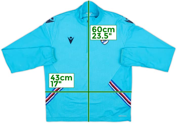 2022-23 Sampdoria Macron 1/4 Zip Drill Top - 7/10 - (L.Boys)