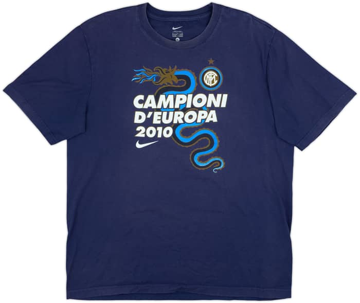 2009-10 Inter Milan Nike 'Campioni D'Europa' Cotton Tee - 8/10 - (XL)