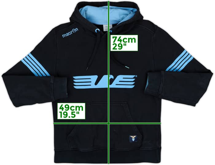 2014-15 Lazio Macron Hooded Top - 8/10 - (M)