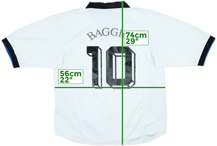1998-99 Inter Milan Away Shirt Baggio #10 - 8/10 - (L)