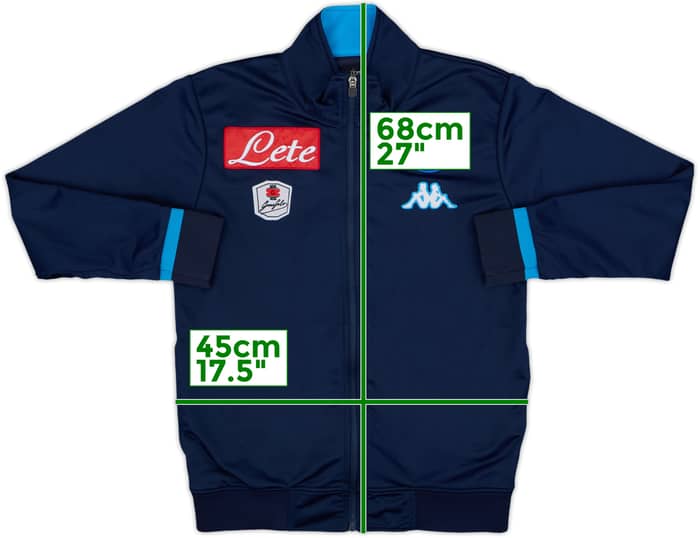 2015-16 Napoli Kappa Track Jacket - 8/10 - (L.Boys)