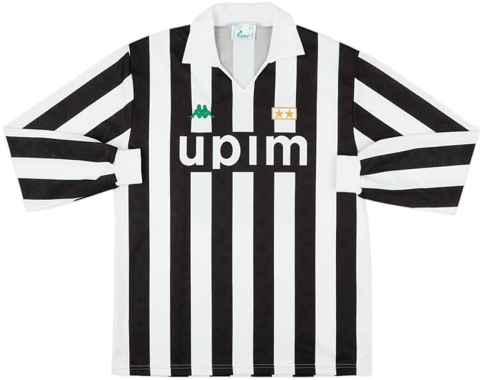 1991-92 Juventus Home L/S Shirt - 9/10 - (XL)