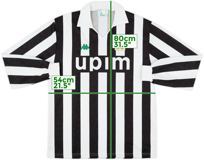 1991-92 Juventus Home L/S Shirt - 9/10 - (XL)