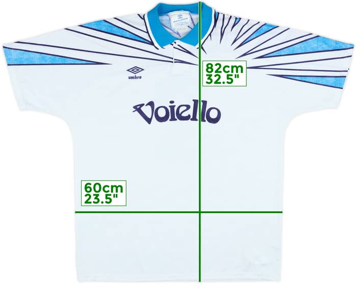 1991-93 Napoli Away Shirt #2 - 7/10 - (XL)