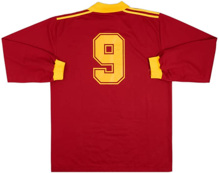 1991-92 Roma Match Issue Home L/S Shirt #9