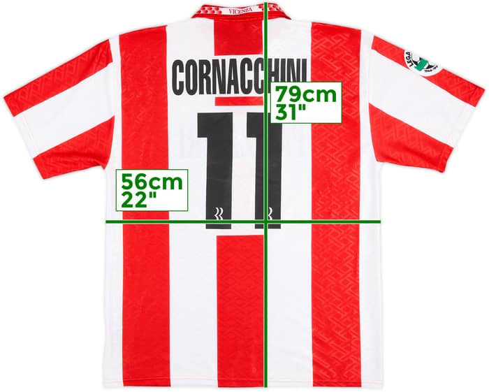 1996-97 Vicenza Match Issue Home Shirt Cornacchini #11