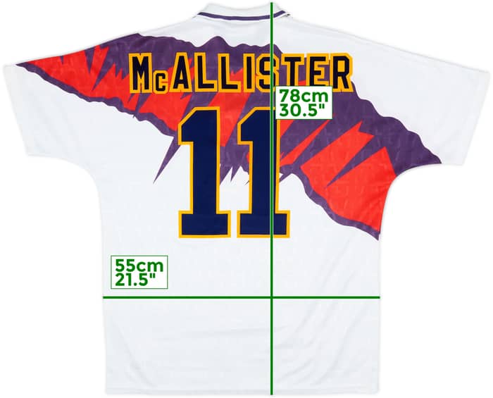1991-93 Scotland Away Shirt McAllister #11 - 8/10 - (XL)