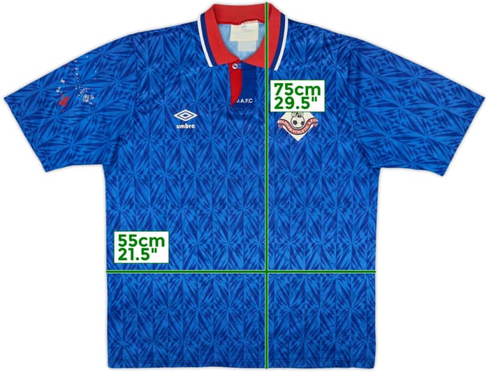 1991-93 Oldham Athletic Home Shirt - 7/10 - (L)