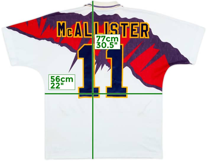1991-93 Scotland Away Shirt McAllister #11 - 5/10 - (XL)