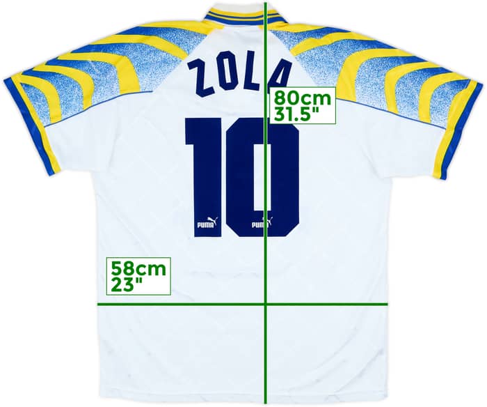 1995-97 Parma Home Shirt Zola #10 - 8/10 - (L)
