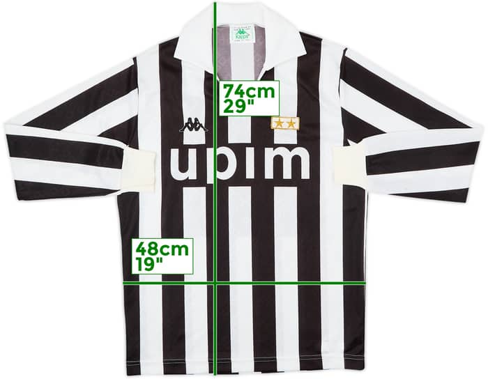 1989-90 Juventus Home L/S Shirt - 8/10 - (M)