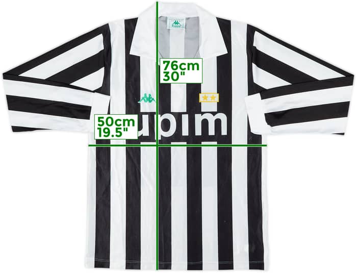 1990-92 Juventus Basic Home L/S Shirt - 8/10 - (L)