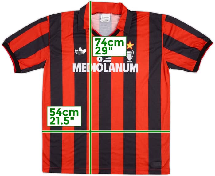 1990-91 AC Milan Home Shirt #4 - 8/10 - (L)