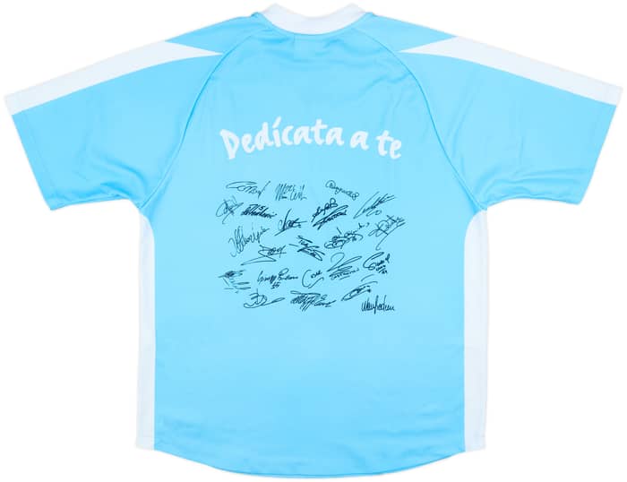 2003-04 Lazio Signed Basic Home Shirt - 8/10 - (M)