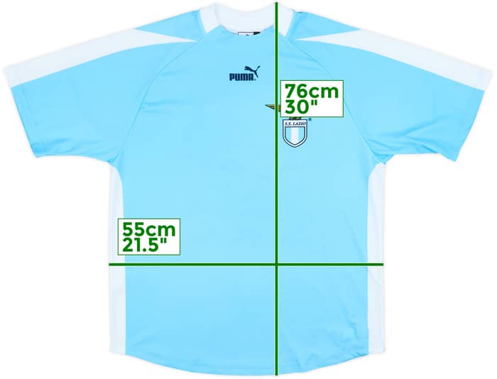 2003-04 Lazio Signed Basic Home Shirt - 8/10 - (M)