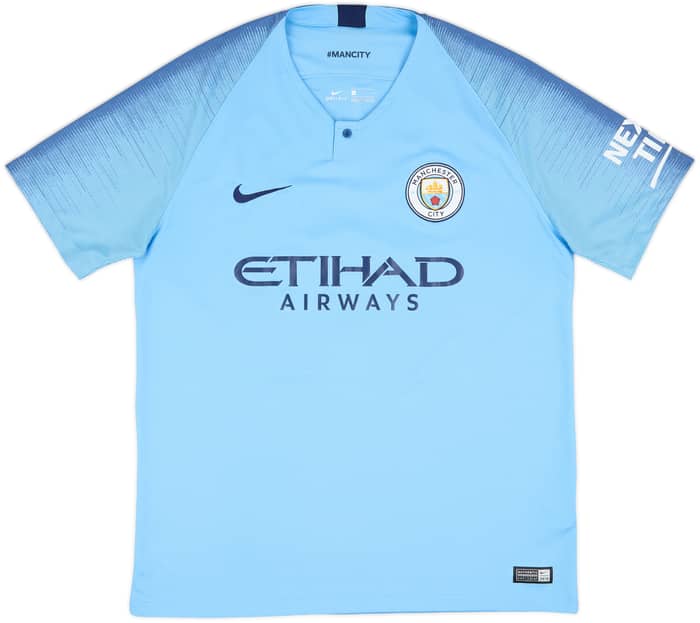 2018-19 Manchester City Home Shirt Laporte #14 - 8/10 - (L)