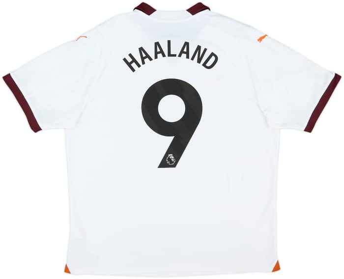 2023-24 Manchester City Away Shirt Haaland #9 - 9/10 - (XL)