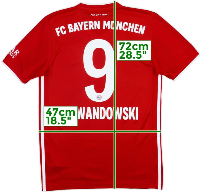 2020-21 Bayern Munich Home Shirt Lewandowski #9 - 8/10 - (S)