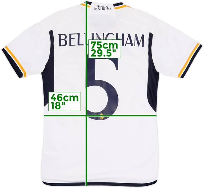 2023-24 Real Madrid Home Shirt Bellingham #5 - 9/10 - (S)