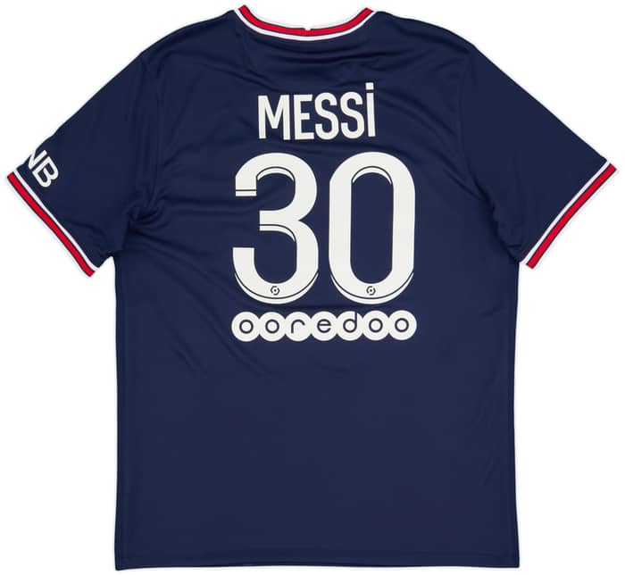 2021-22 Paris Saint-Germain Home Shirt Messi #30 - 9/10 - (L)