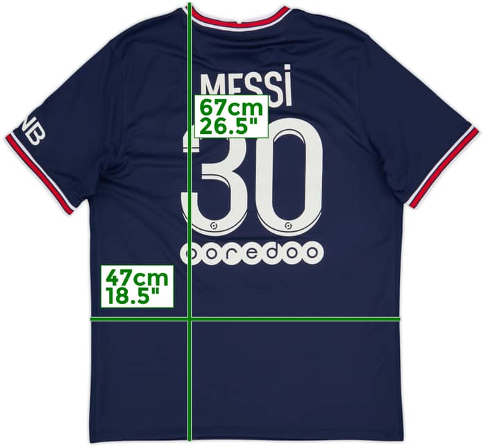 2021-22 Paris Saint-Germain Home Shirt Messi #30 - 9/10 - (L)