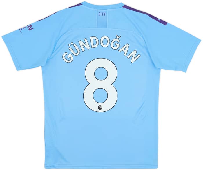 2019-20 Manchester City Home Shirt Gundogan #8 - 9/10 - (M)