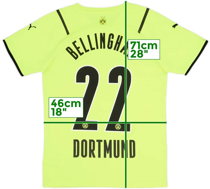 2021-22 Borussia Dortmund European Home Shirt Bellingham #22 - 10/10 - (S)