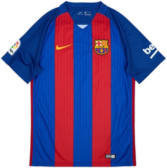 2016-17 Barcelona Home Shirt Suarez #9 - 8/10 - (S)