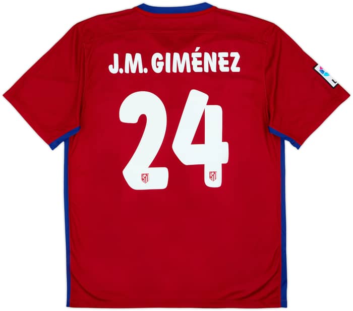 2015-16 Atletico Madrid Home Shirt J.Gimenez #24 - 9/10 - (L)