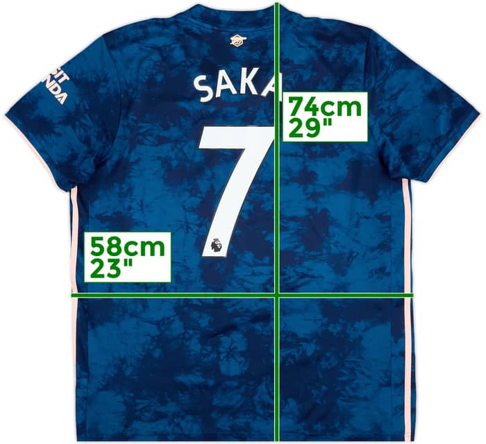 2020-21 Arsenal Third Shirt Saka #7 - 9/10 - (XL)