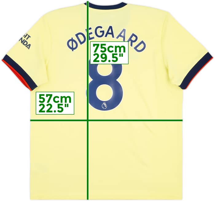 2021-22 Arsenal Away Shirt Odegaard #8 - 8/10 - (XL)