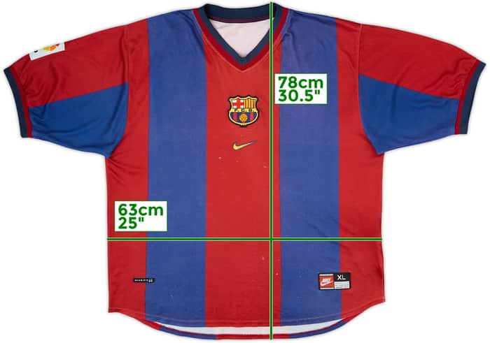 1998-00 Barcelona Home Shirt - 5/10 - (XL)