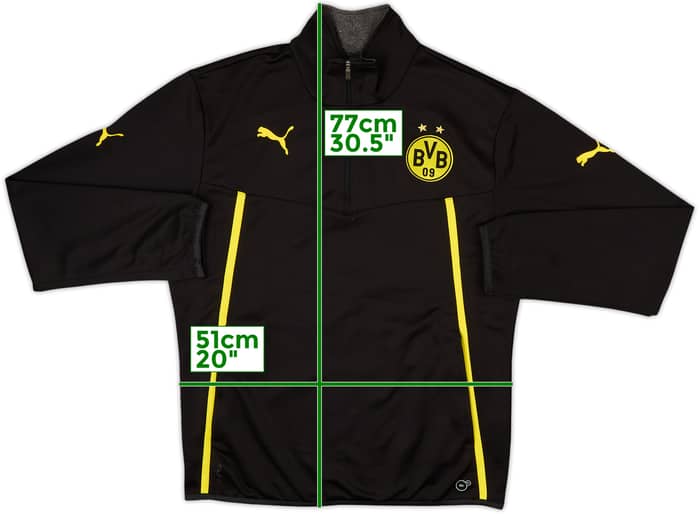 2013-14 Borussia Dortmund Puma 1/4 Zip Sweat Top - 8/10 - (M)
