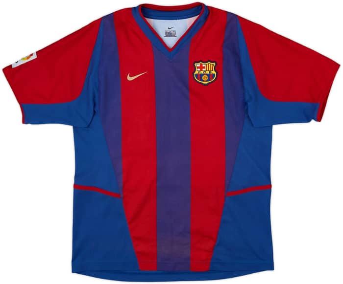 2002-03 Barcelona Home Shirt Riquelme #10 - 8/10 - (XL.Boys)