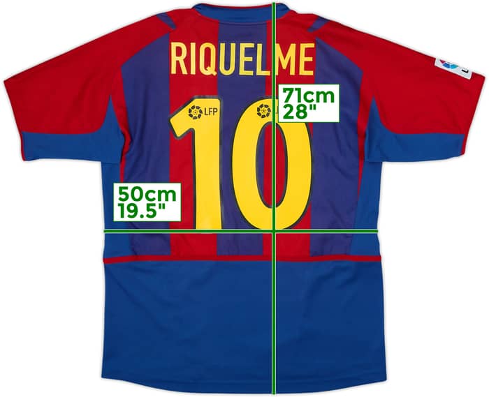 2002-03 Barcelona Home Shirt Riquelme #10 - 8/10 - (XL.Boys)
