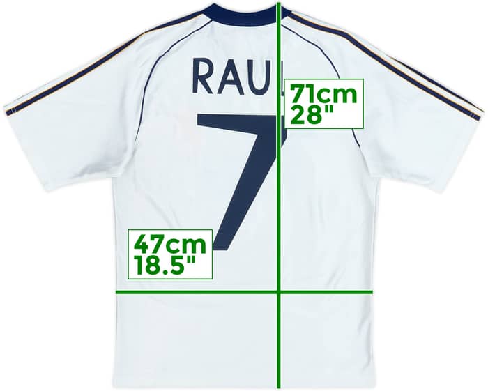 1998-00 Real Madrid Home Shirt Raul #7 - 6/10 - (15-16 Years)