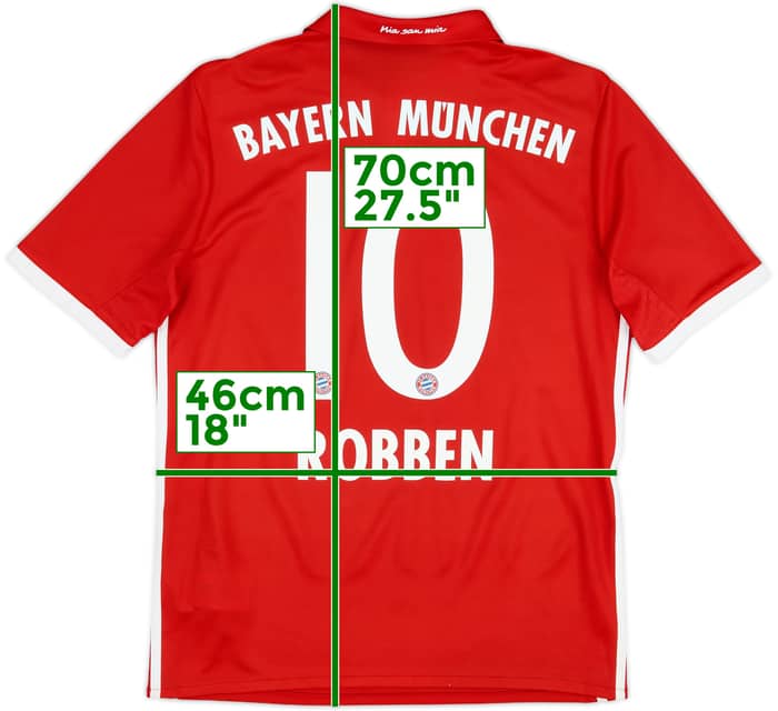 2016-17 Bayern Munich Home Shirt Robben #10 - 8/10 - (XL.Boys)
