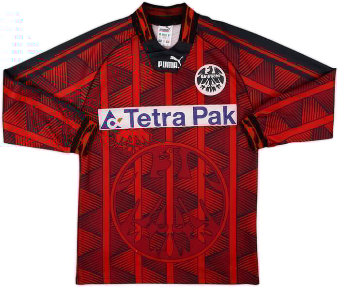 1995-96 Eintracht Frankfurt Home L/S Shirt Okocha #10 - 8/10 - (XS)