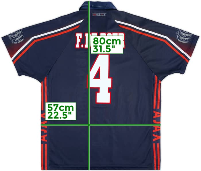 1997-98 Ajax Camiseta Visitante F.De Boer #4 - 9/10 - (XL)