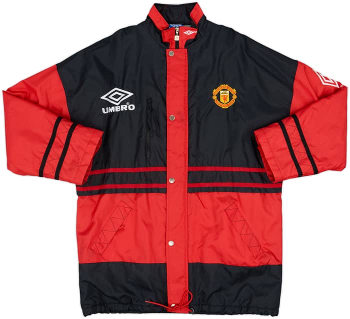 1996-97 Manchester United Umbro Padded Bench Coat - 8/10 - (XL)