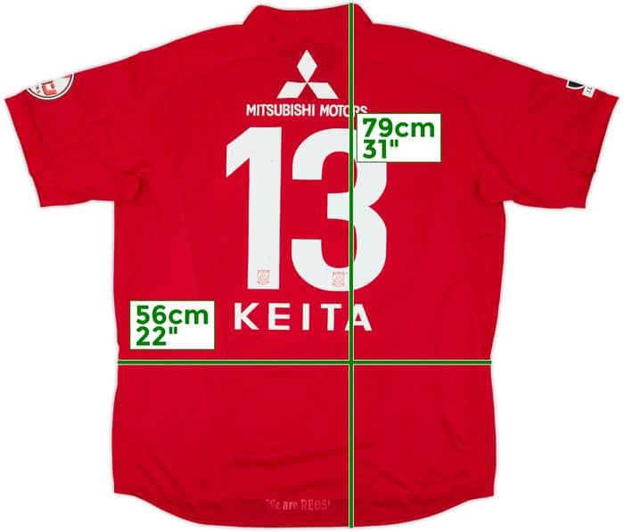 Camiseta de local del Urawa Red Diamonds 2009 Keita #13 - 7/10 - (XL)